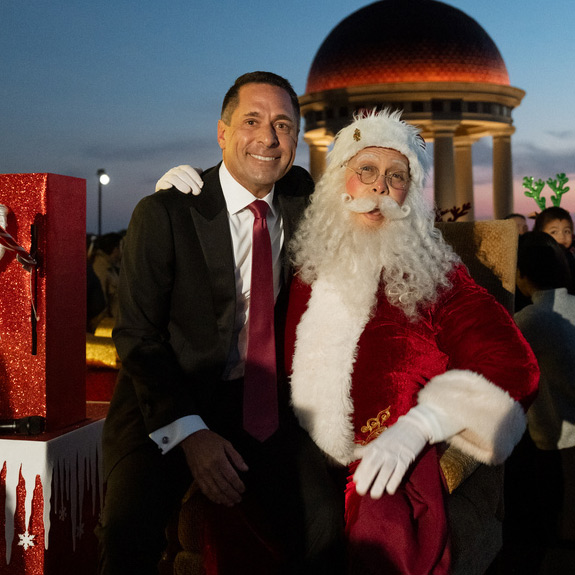 Gerard Widder with Santa